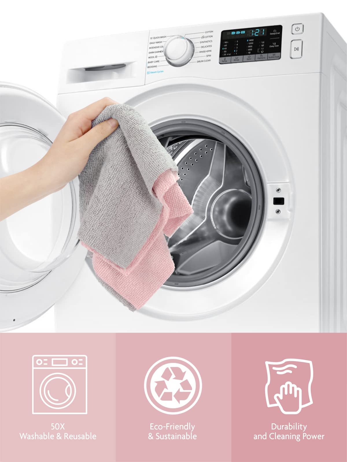 DustAway Pro – Reusable Microfiber Wipes