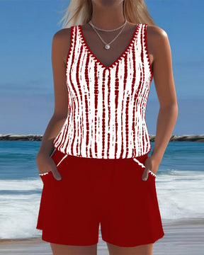 CoastalEase Tankini – Vacation Swimwear