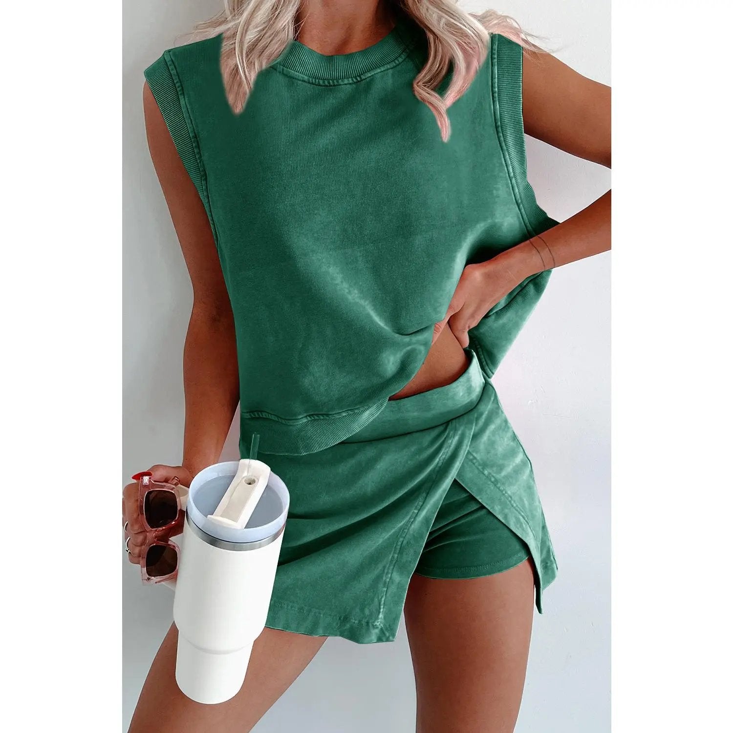 ChicEase – Women’s Summer 2-Piece Skort Set