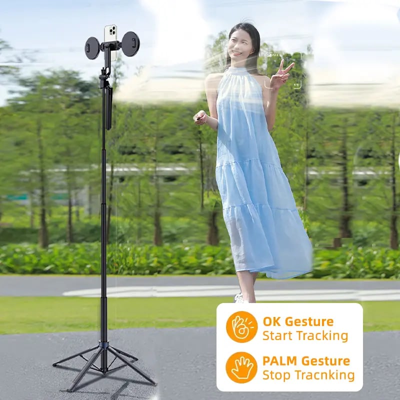 TrackPro – 360° Auto Face Tracking Selfie Stick Tripod