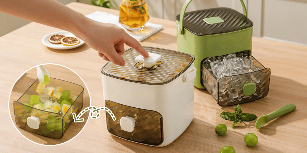 FrostPress – Handled Double-Layer Ice Cube Tray