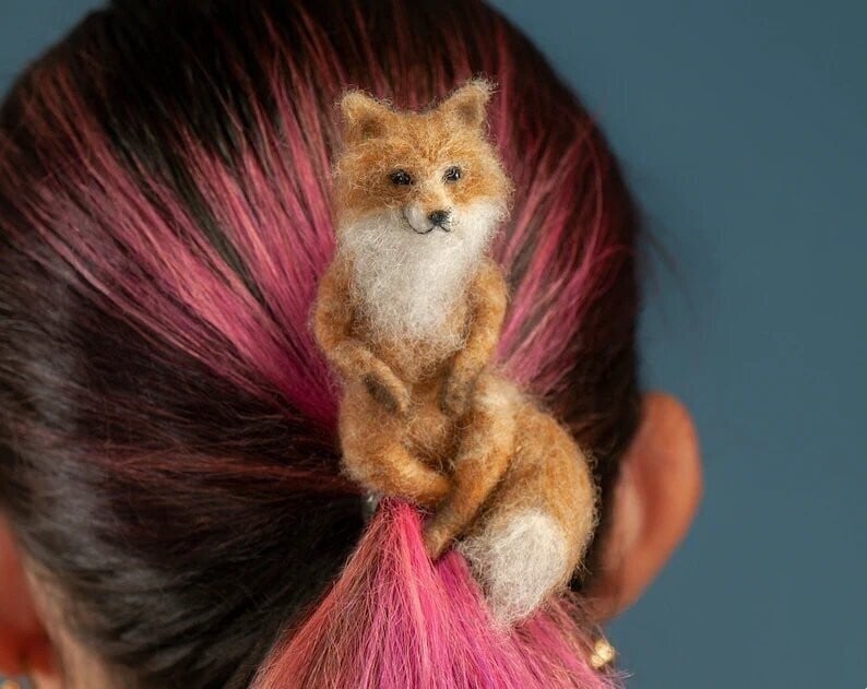 ForestWhim – Needle Felt Animal Hair Accessory