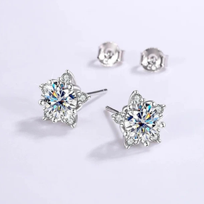 SnowLuxe - Moissanite Snowflake Earrings