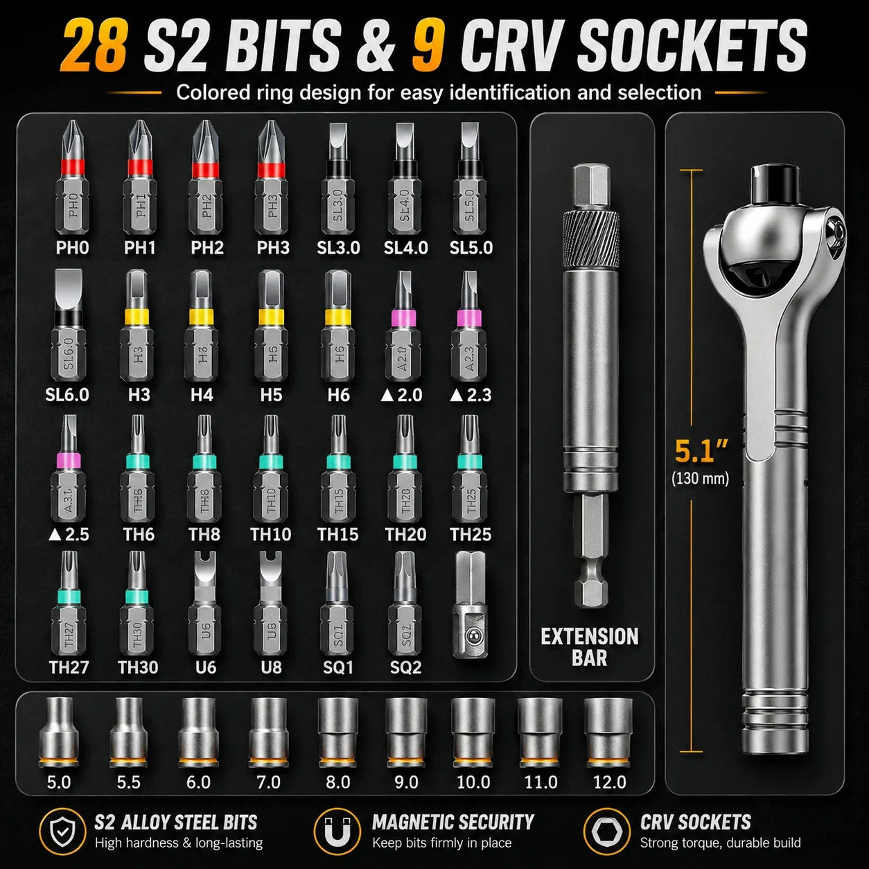 TorquePro | 40-in-1 Ratchet Screwdriver Set