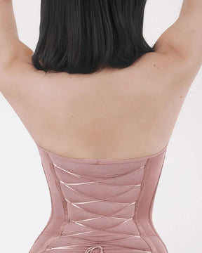CurveLuxe – Back Lace-Up Seamless Thong Bodysuit