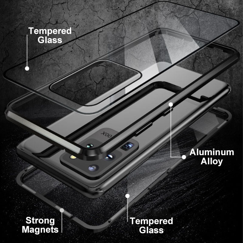 ShieldNova – Magnetic Tempered Glass Case for Samsung S23–S25