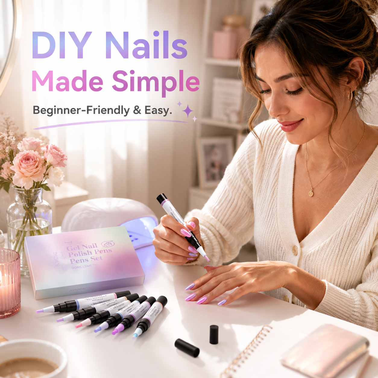 NailGlow Pro - 5-in-1 Gel Nail Polish Pen