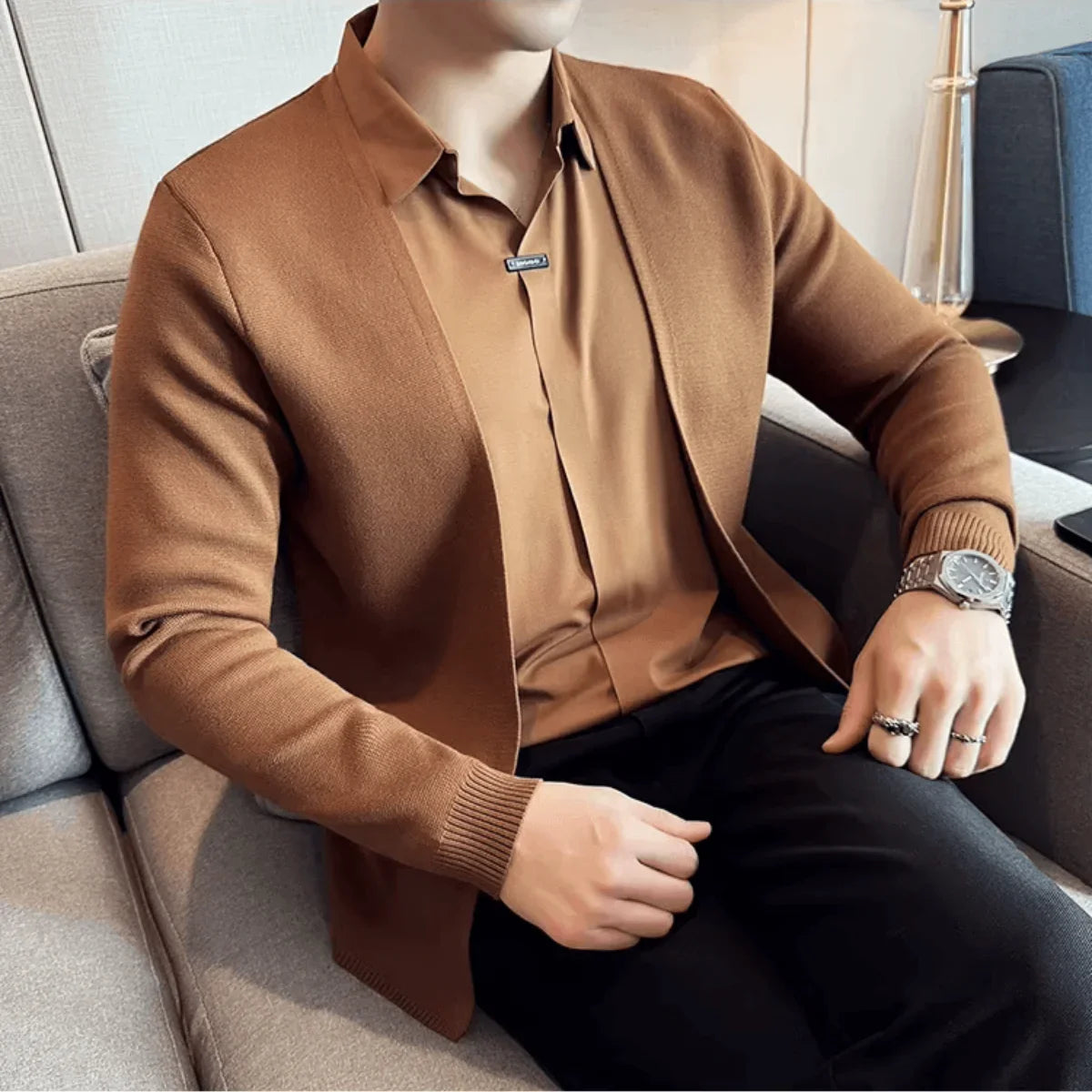 Layer™ – 2-in-1 Shirt with Cardigan Effect