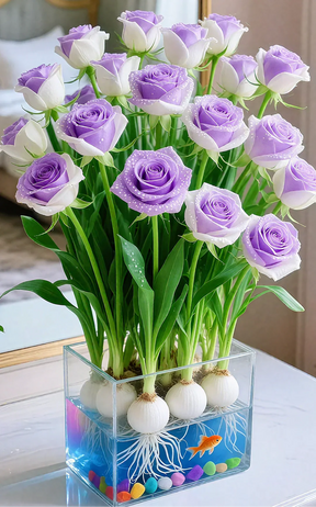 🌹 Hydroponic Roses – Bloom Without Soil! 🌹