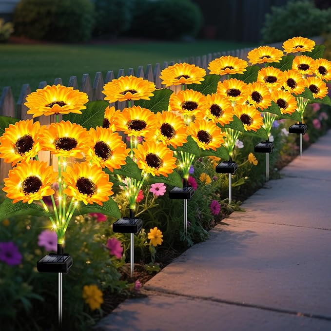 GlowPetal – Solar Sunflower Outdoor Garden Lights