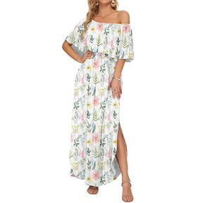GraceLoom – Flowing Shoulder Dress