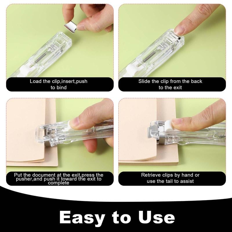 BindEase – Compact Binder Clip Stapler with 58 Clips