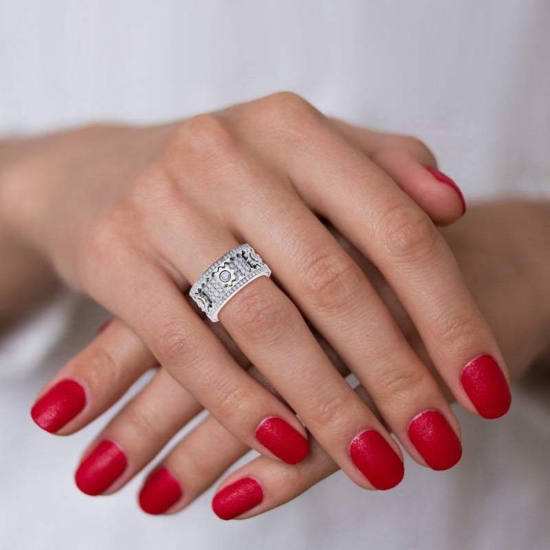 Zigzag - Sliding Ring Modern Statement Style