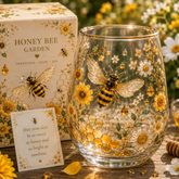 HoneyGlow Garden - Limited Edition Bee Glass Tea Cup
