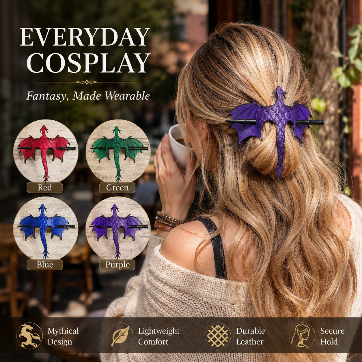 DragonCrown - Medieval Dragon Hair Stick