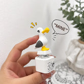 SquawkKey – Funny Seagull Button Keychain