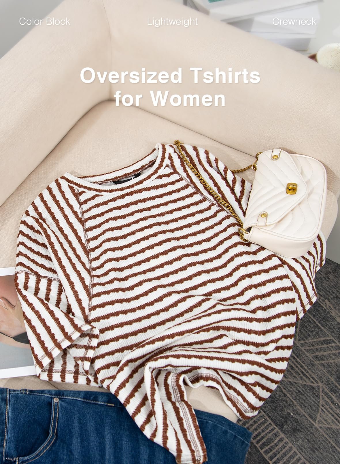 EasyStripe – Relaxed Fit Striped Crewneck Tee