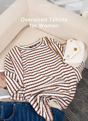 EasyStripe – Relaxed Fit Striped Crewneck Tee