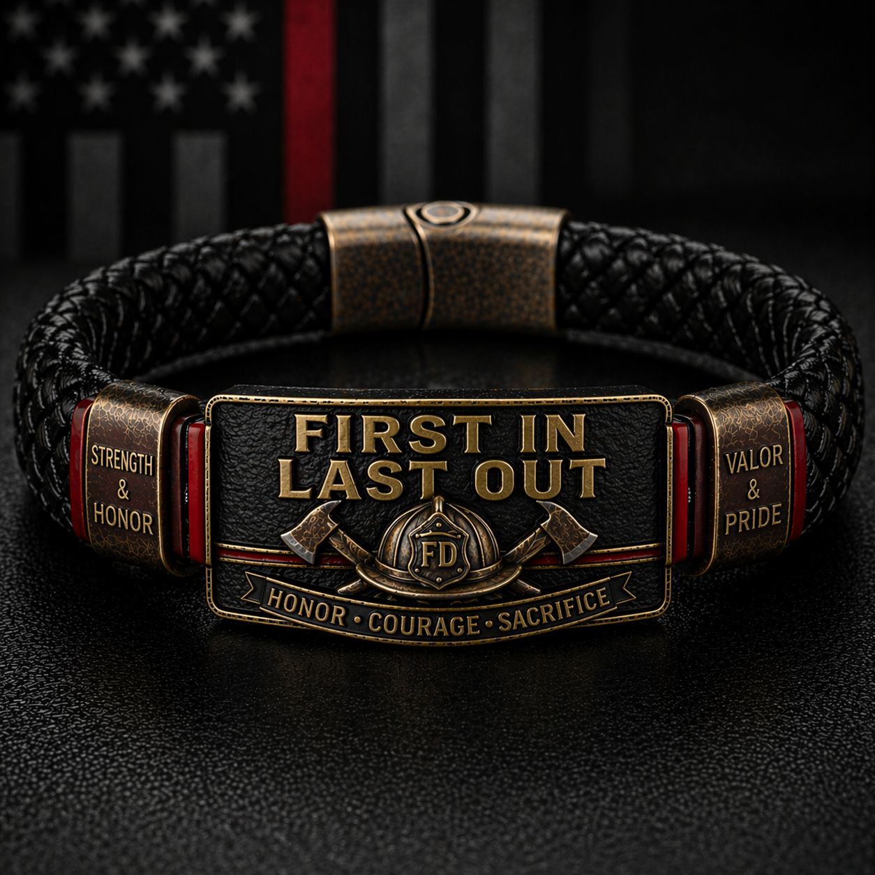 RedLineValor – Firefighter Pride Wristband