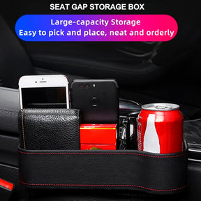 DriveMate – Multi Pocket Leather Car Seat Storage Organizer