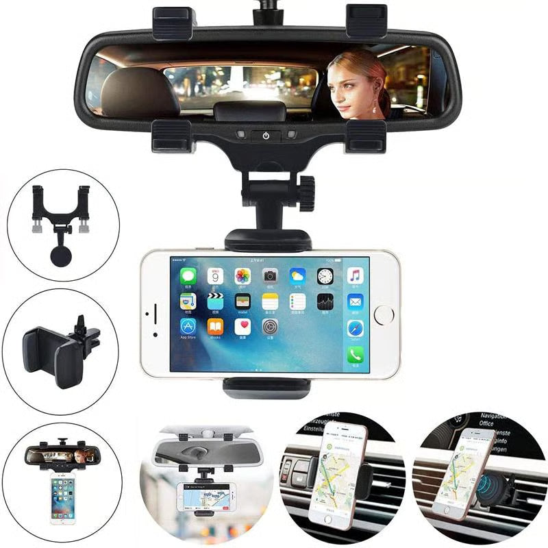 FlexMount – Rotatable Rearview Mirror Phone Holder