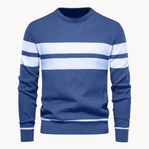 Zander Field Stripe Cotton Crewneck | Lupi