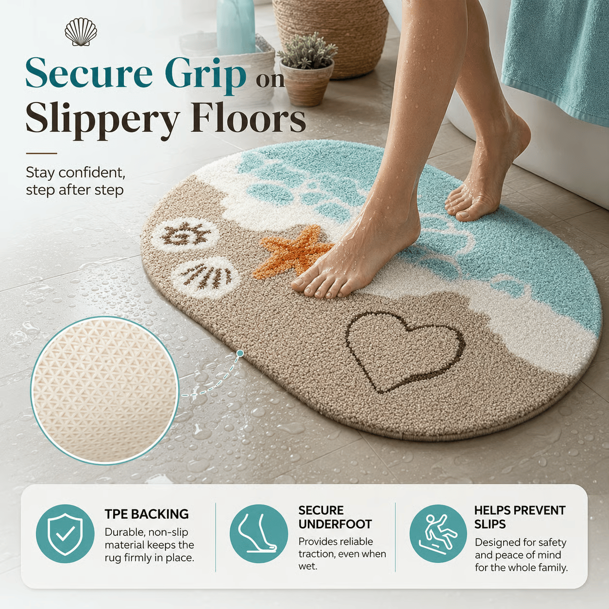 AquaCloud – Instant Dry Luxury Bath Mat