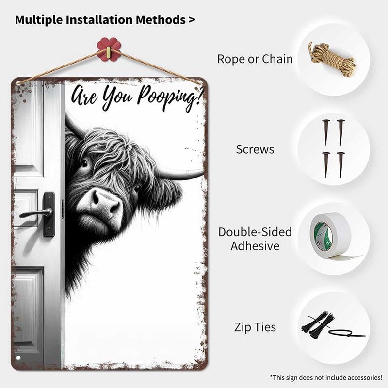 Rustic Chuckles - Quirky Highland Cow Decor