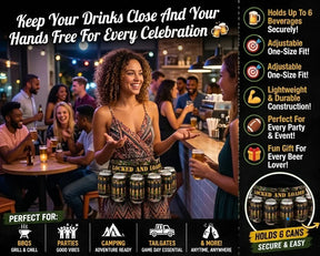 DrinkMate – Adjustable 6-Can Beverage Holster Belt