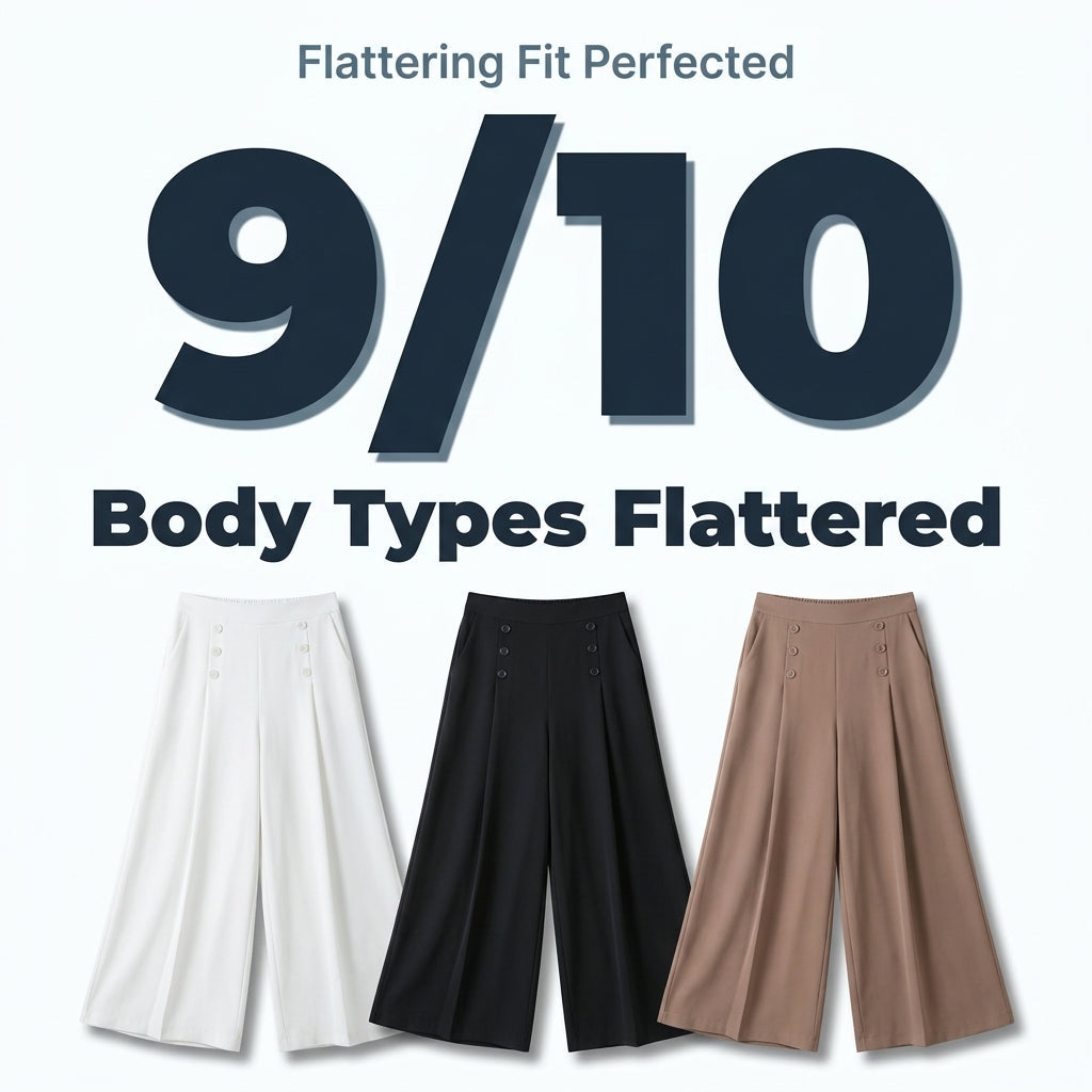 BelleFlow – Flattering Wide Leg Comfort Trousers