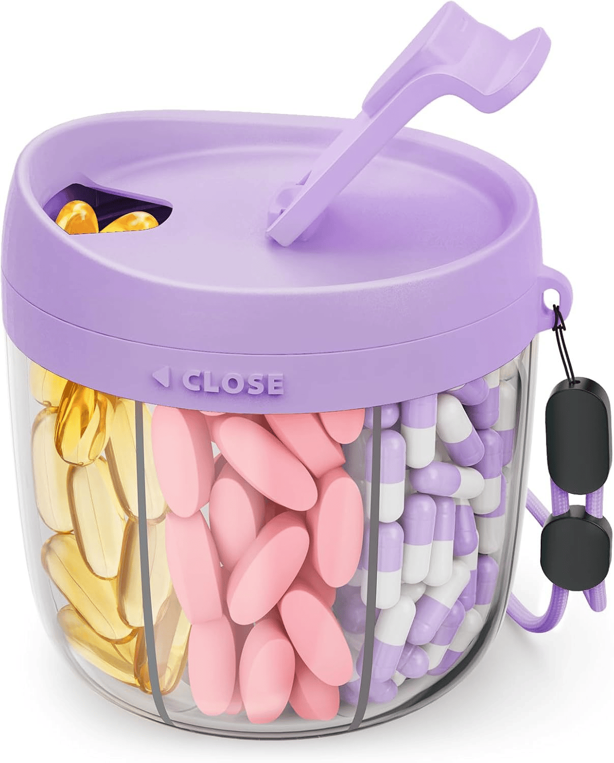 DailyMeds – 6 Compartment Pill Storage Container