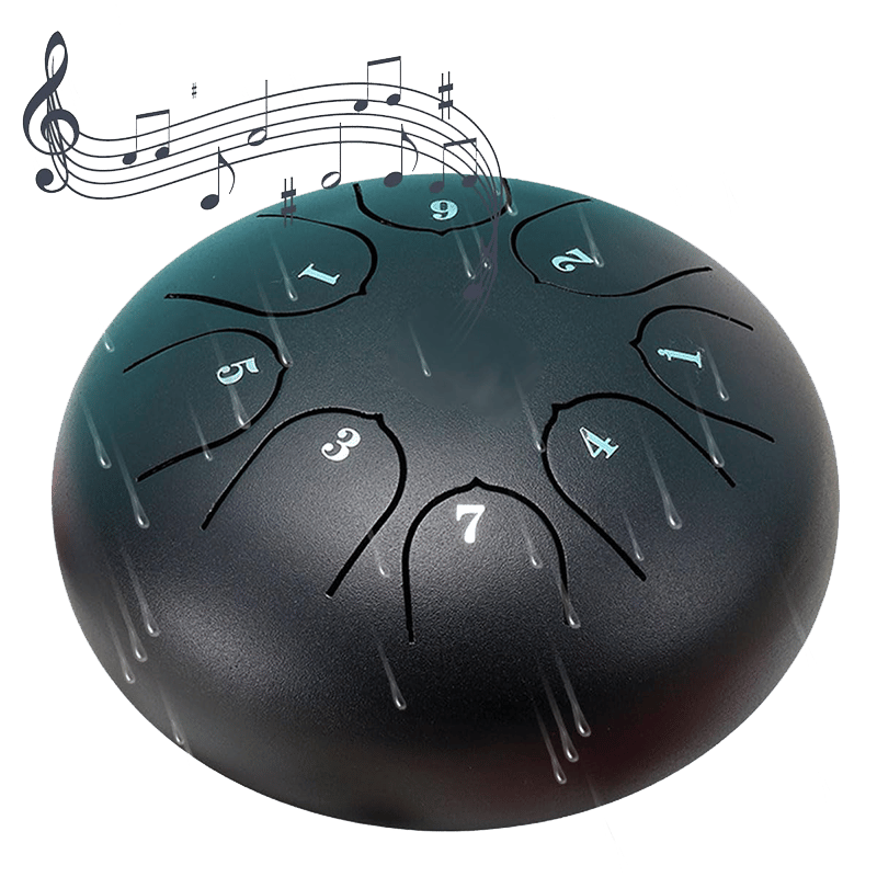 NatureBeat – Outdoor Steel Rain Drum with Finger Picks