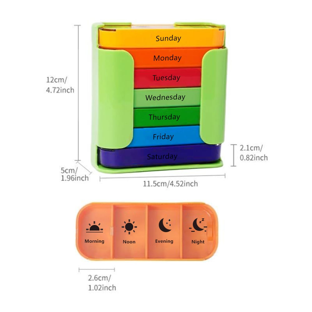 PillMaster – Weekly Medication Organizer Box