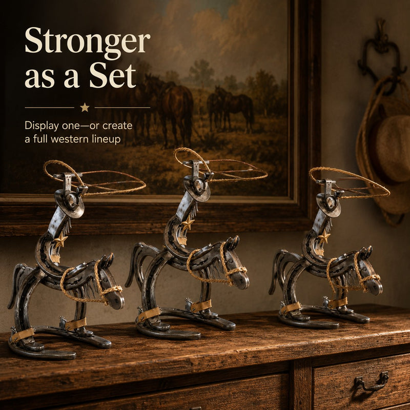 IronRider – Handcrafted Cowboy Pony Ornament