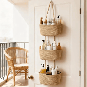 OrganizePro – Decorative 3-Tier Hanging Organizer Bag