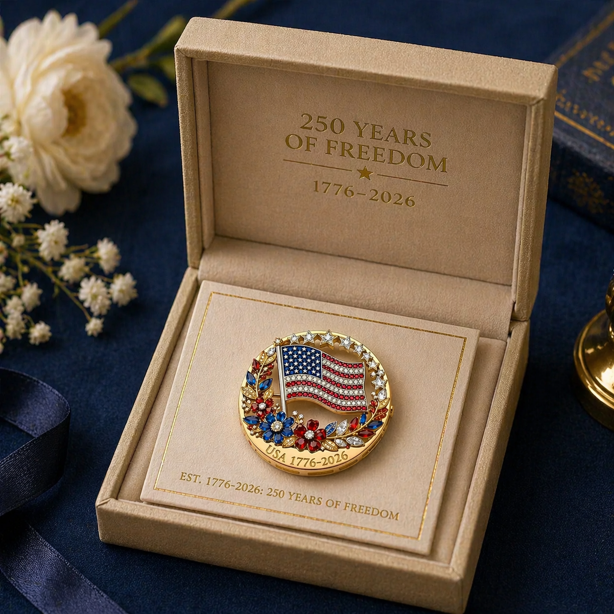 FreedomMark – Patriotic Anniversary Brooch