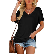 LunaFlow – V-Neck Loose Fit Top