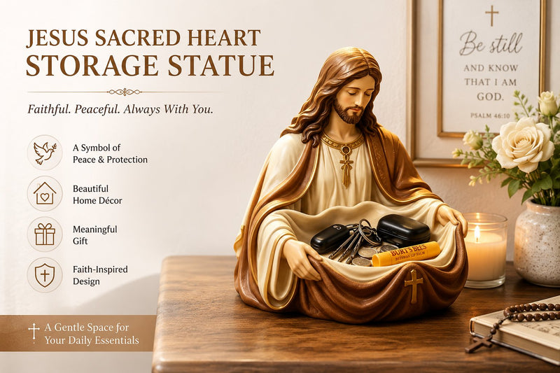 FaithKeeper – Handcrafted Jesus Storage Bowl