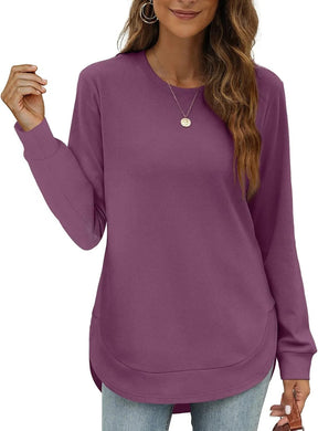 CurveFit – Soft Crewneck Sweatshirt All Day Comfort