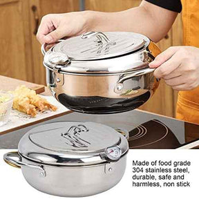 CookForge – Premium Stainless Frying Po & Oil Control Rack System