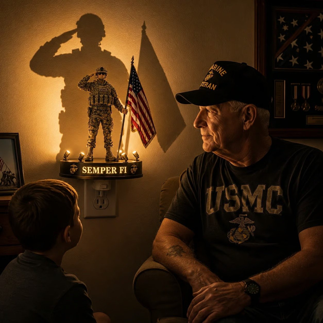 SemperGlow – USMC Semper Fi Shadow Night Light
