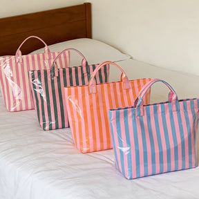 CarryWave – Durable Canvas Striped Tote Bag