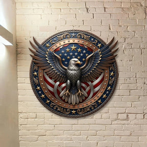 EagleValor - American Eagle Patriotic Metal Wreath
