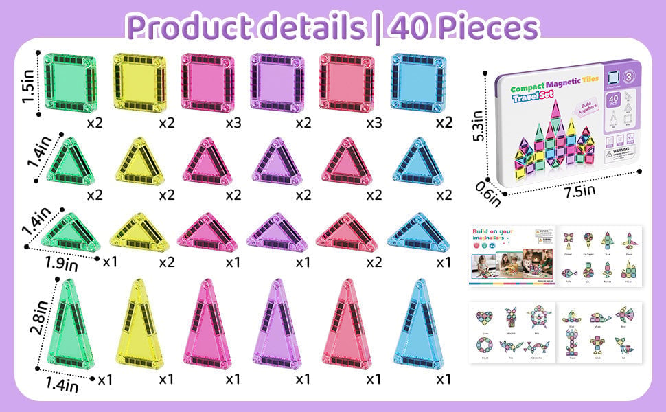 MagnaBuild – Magnetic Tiles Building Blocks Set