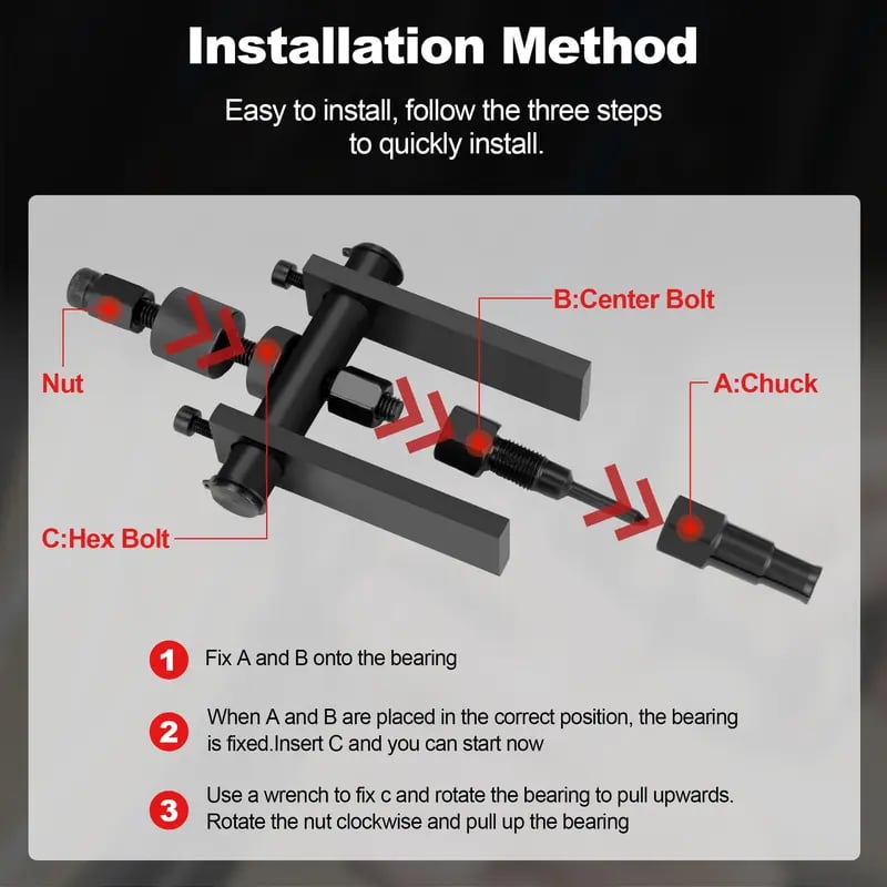 SteelGrip – Industrial Bearing Puller Tool Set