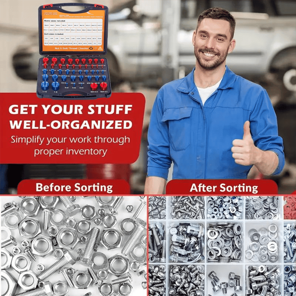 ScrewSense – 44Pcs Alloy Thread Inspector Set
