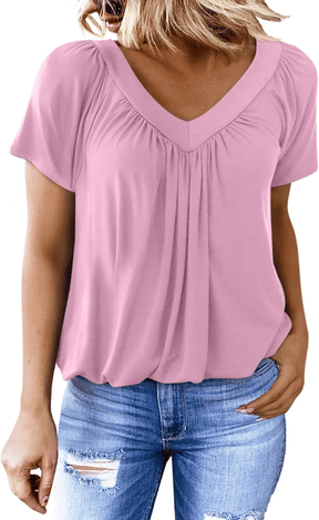 AuraFit | Classic Women’s V-Neck Casual Tee