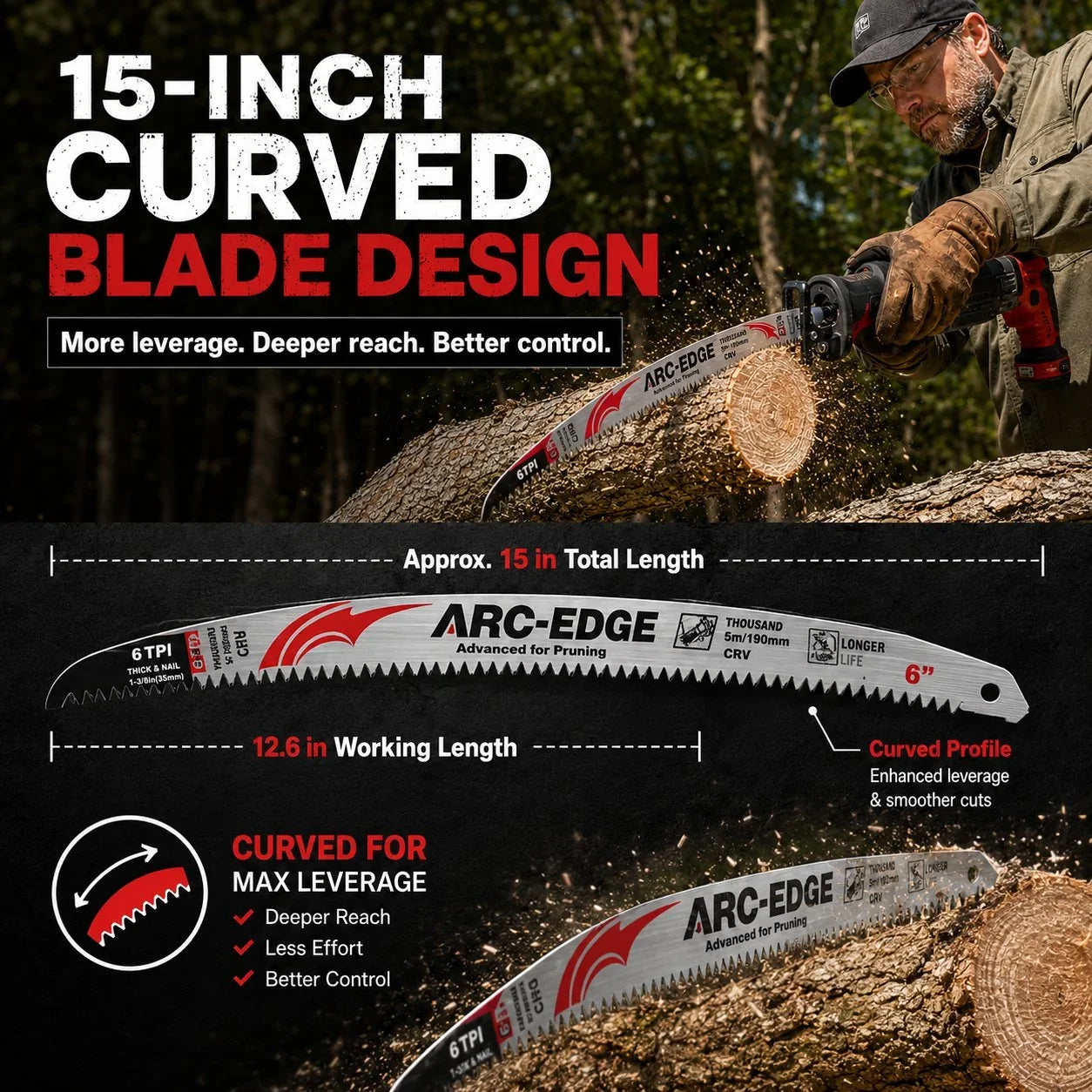 TimberEdge – Curved Pruning Saw Blades