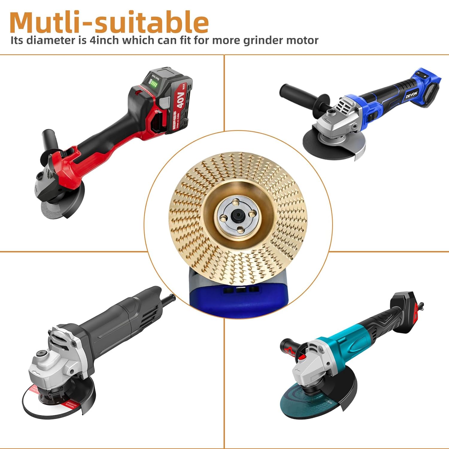 GrindCraft – 3-Piece Wood Shaping Disc Kit