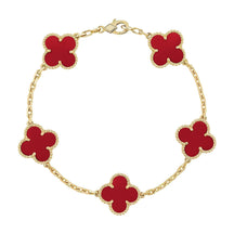 AuraLeaf – Lucky Carnelian Clover Bracelet